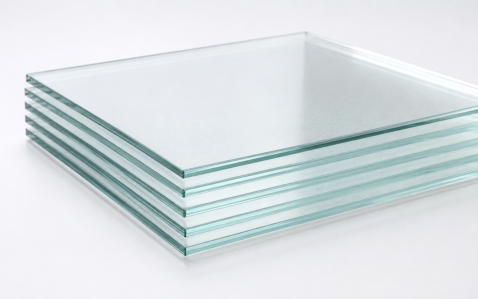 Stacked low-iron textured tempered solar glass sheets